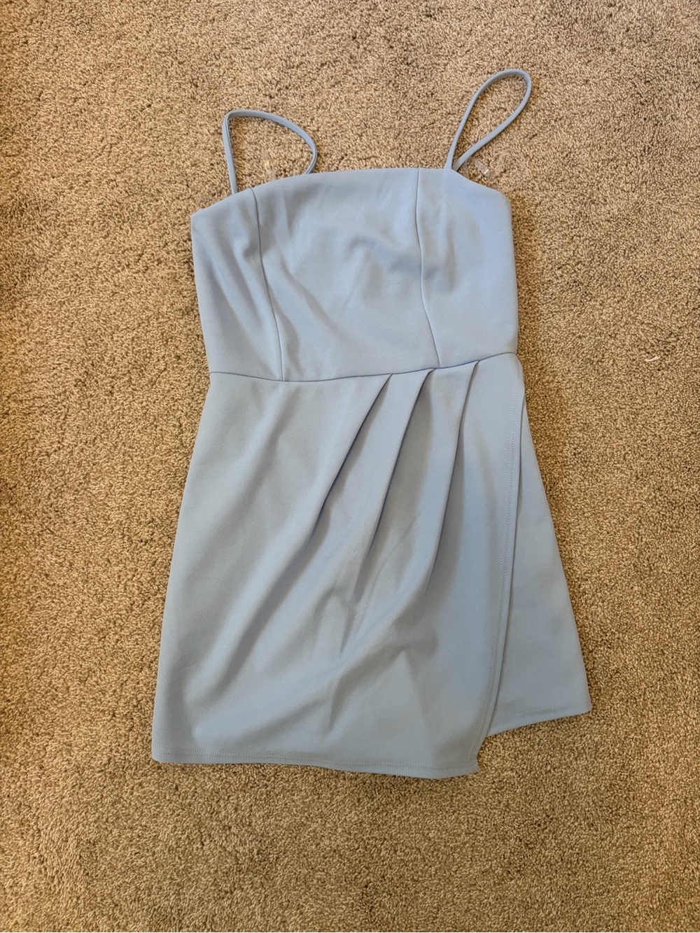 BlueBlush Los Angeles Spaghetti Strap Light Blue Mini Dress